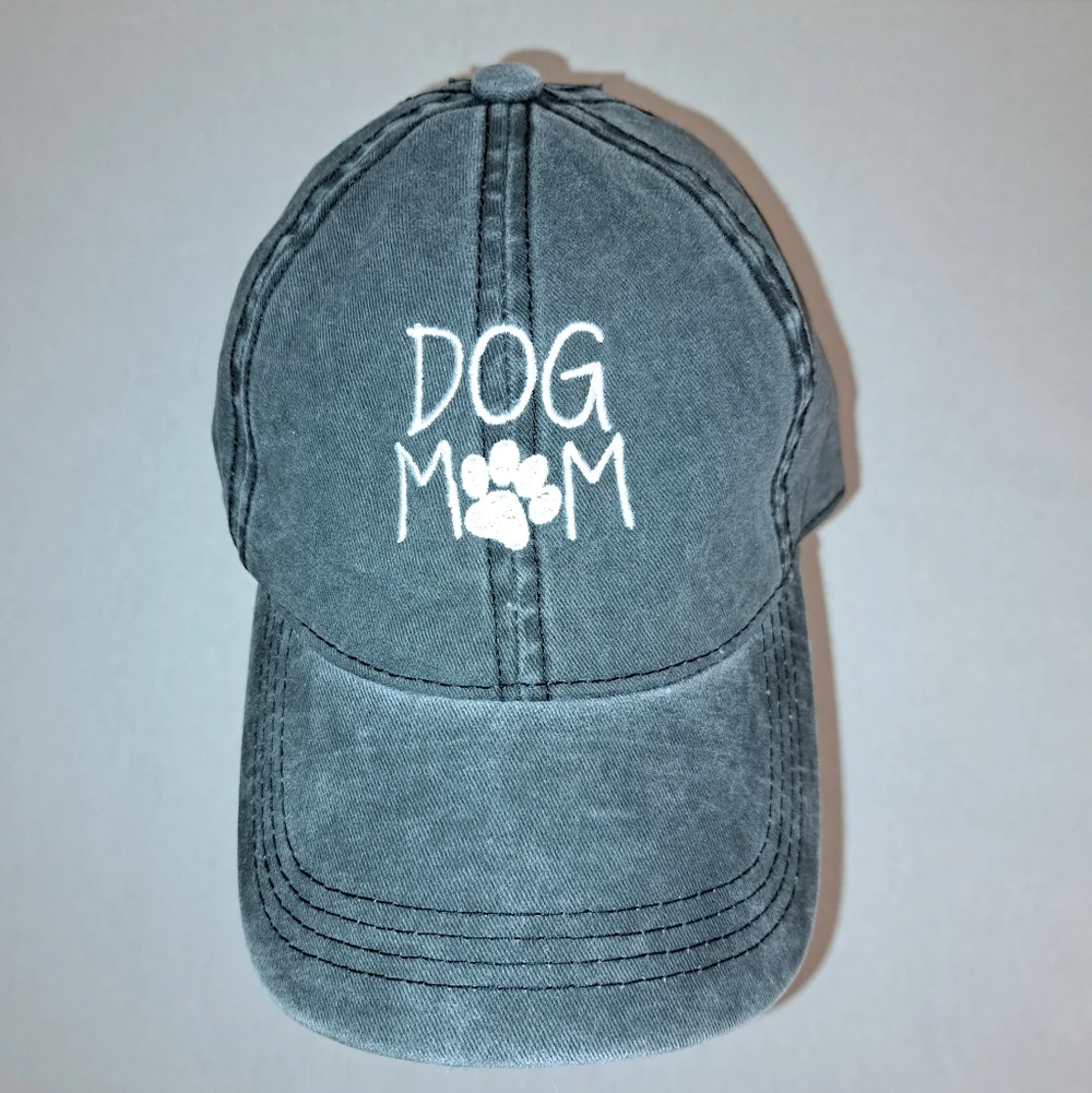 David & Young Grey Dog Mom Baseball Cap W/Adjustable Strap For Comfort Sizing - Picture 1 of 9
